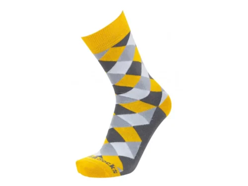 Barevné ponožky STYLE SOCKS kárované žluté