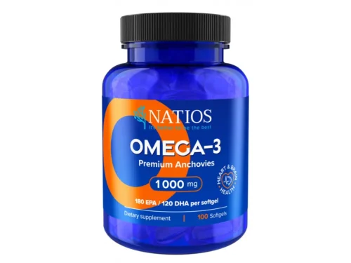 NATIOS Omega-3 Premium Anchovies, 1000 mg, 100 softgel kapslí