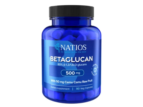 NATIOS Betaglucan, Betaglukany s Camu Camu, 500 mg, 90 veganských kapslí