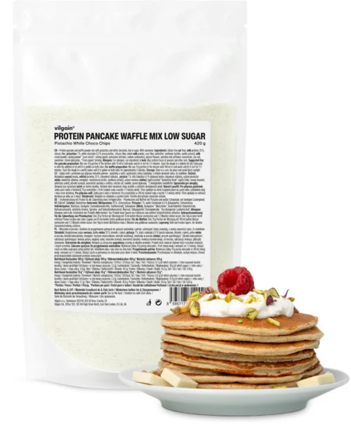 Vilgain Protein Pancake & Waffle Mix Low Sugar - 420g pístacie s bílou čokoládou