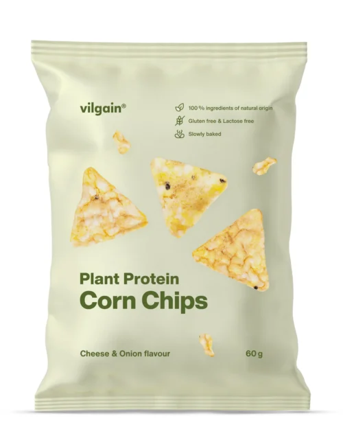 Vilgain Kukuřičné proteinové chipsy BIO - 60g cibule se sýrem