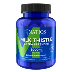 NATIOS Milk Thistle Extract, Ostropestřec, 5000 mg, Extra Strength, 90 veganských kapslí