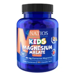 NATIOS Kids Magnesium Malate, 250 mg, 180 jahodových cucacích tabletek
