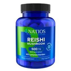 NATIOS Reishi Extract, 500 mg, 40% polysaccharides, 90 veganských kapslí